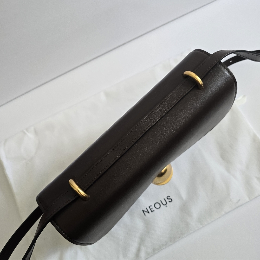 NWOT - Neous Phoenix Leather Shoulder Bag Dark Chocolate - Picture 11 of 15